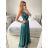 Elegantes Sommerkleid mit glitzernden Pailletten für Damen (Einheitsgröße S/M) ITALIAN FASHION IMPBB23O3837 altrosa S/M