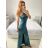 Trägerloses langes Partykleid für Damen (Einheitsgröße S/M) ITALIAN FASHION IMPSH2360055 dunkelgrün S / M