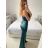 Trägerloses langes Partykleid für Damen (Einheitsgröße S/M) ITALIAN FASHION IMPSH2360055 dunkelgrün S / M