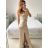 Trägerloses langes Partykleid für Damen (Einheitsgröße S/M) ITALIAN FASHION IMPSH2360055 dunkelgrün S / M