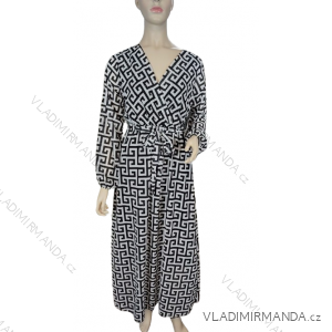 Langes Chiffon-Langarmkleid für Damen (S/M ONE SIZE) ITALIAN FASHION IMWD223346