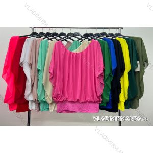 Tunika-Bluse, kurzärmelig, für Damen, Übergröße (XL/2XL/3XL, Einheitsgröße), ITALIAN FASHION IM424128