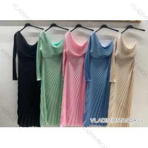 Langes, elegantes Langarmkleid für Damen (Einheitsgröße S/M) ITALIAN FASHION IMPDY23JR33136