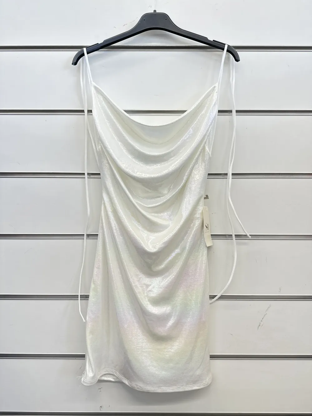 Trägerloses kurzes Partykleid für Damen (Einheitsgröße S/M) ITALIAN FASHION IMPSH23C662 weiß S / M