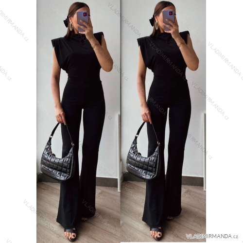 Langer eleganter Langarm-Overall für Damen (S/M ONE SIZE) ITALIAN FASHION IMWA23289 -   schwarz -   S / M