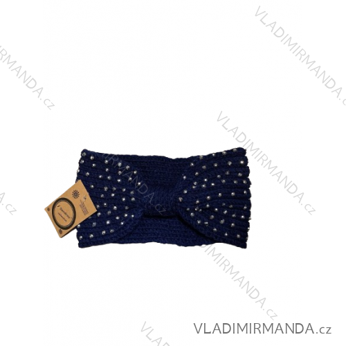 Čelenka pletená zimní dámská (ONE SIZE) SANDROU SAN21001 -   dunkelblau -   EINHEITSGRÖSSE