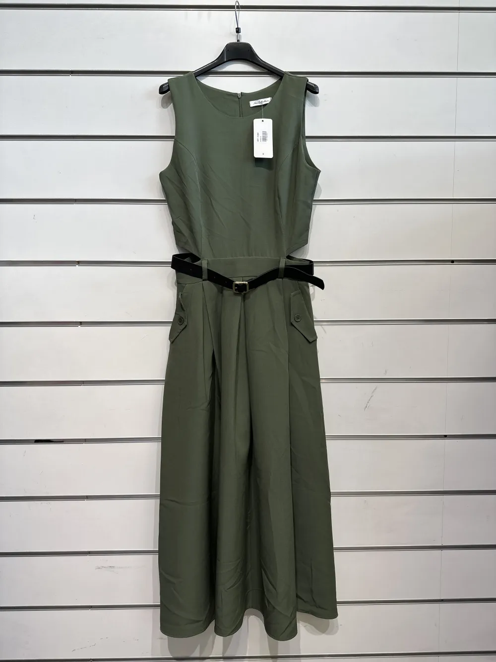 Trägerloses kurzes Partykleid für Damen (Einheitsgröße S/M) ITALIAN FASHION IMPSH23C662 zelená khaki S / M
