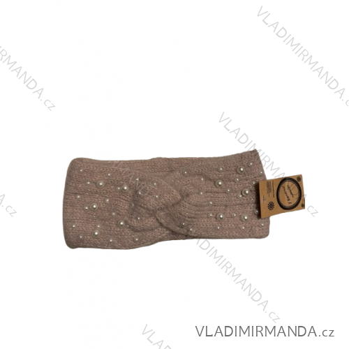 Čelenka pletená zimní dámská (ONE SIZE) SANDROU SAN21001 růžová starorůžová EINHEITSGRÖSSE