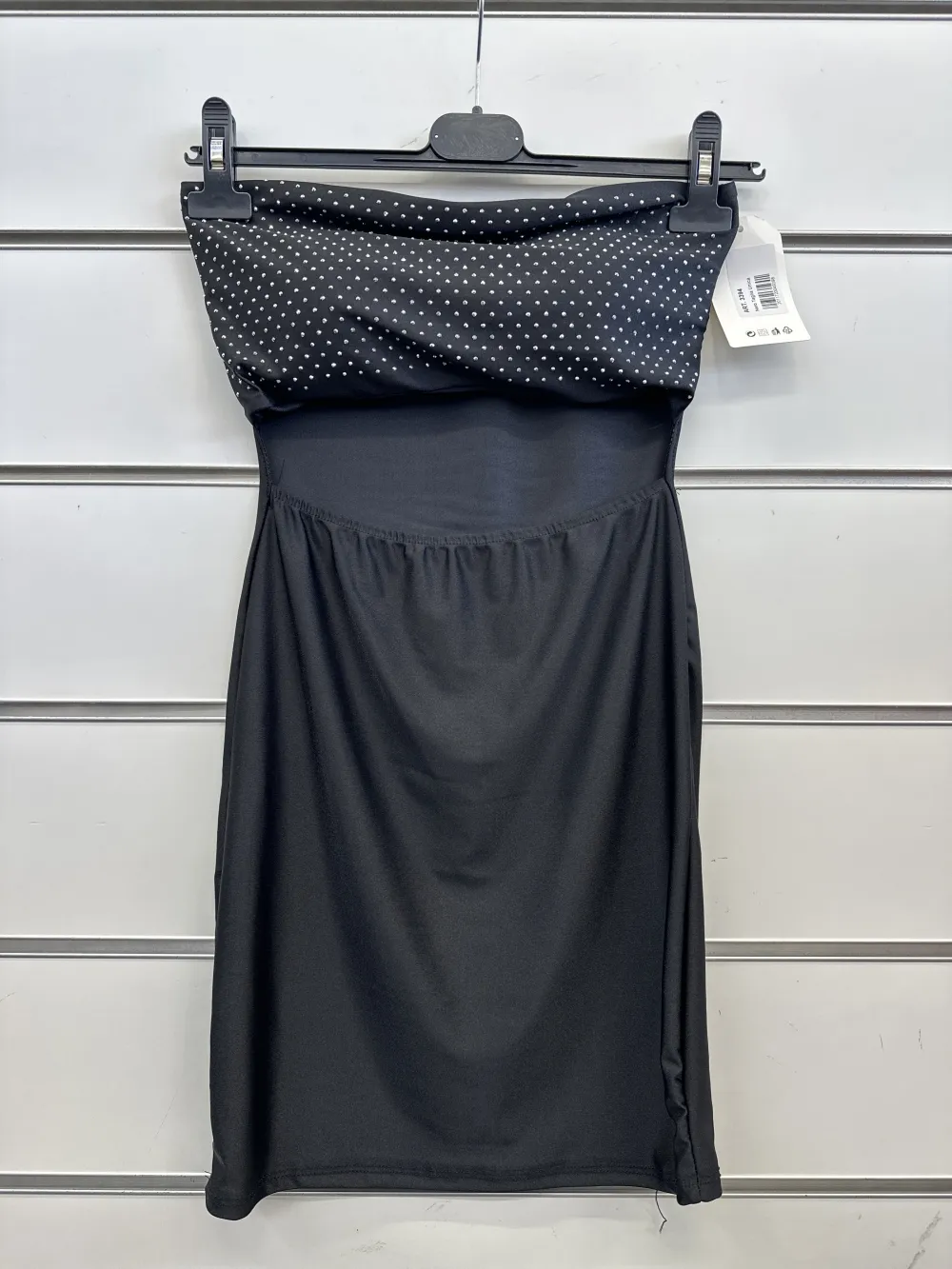 Trägerloses kurzes Partykleid für Damen (Einheitsgröße S/M) ITALIAN FASHION IMPSH23C662 schwarz S / M