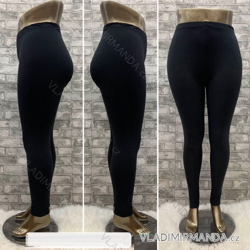 Leggings lange leichte Damen  Oversize (2XL-5XL / schwarz) SMI21MA-50 schwarz L / XL