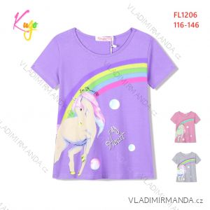 T-Shirt Kurzarm Kinder Jugend Mädchen (116-146) KUGO WT0890