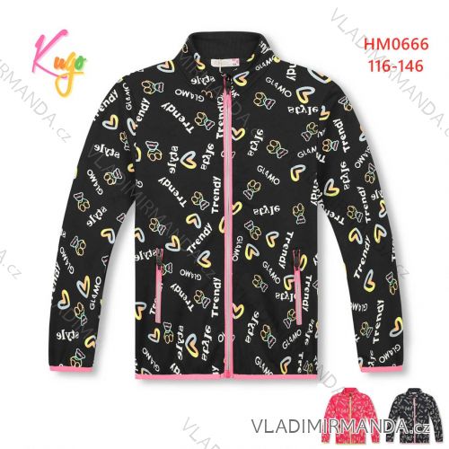 Reißverschluss-Sweatshirt Langarm Kinder Jugend Mädchen (116-146) KUGO FM8886