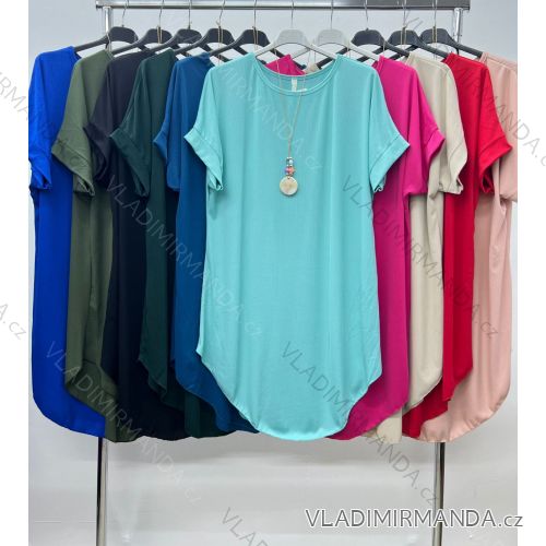 Shirt verlängert 3/4 Langarm Damen (L/XL/2XL ONE SIZE) ITALIAN FASHION IM423025
