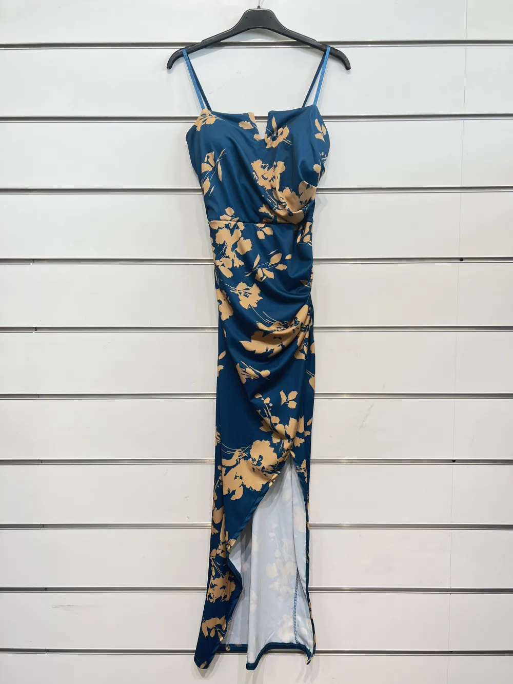 Šaty letní na ramínka dámské (S/M ONE SIZE) ITALSKÁ MÓDA IMPBB22B21841 blau S / M