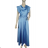 Kleid mit 3/4 Ärmeltasche für Damen (uni sl) ITALIAN Fashion IMWD20529 -   hellblau -   S / M