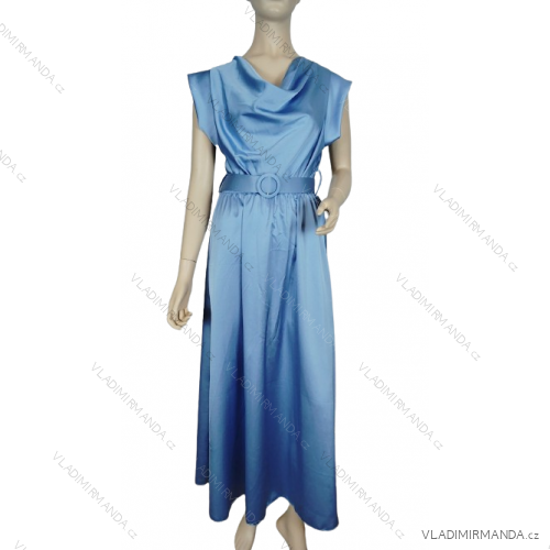Kleid mit 3/4 Ärmeltasche für Damen (uni sl) ITALIAN Fashion IMWD20529 -   hellblau -   S / M