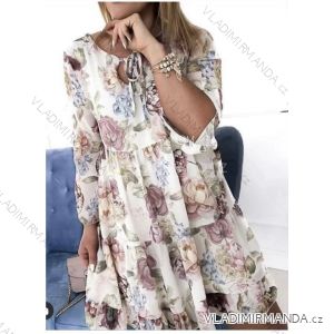 Kurzarm Kleid klassisch mit Taschen (uni s-l) ITALIAN FASHION IM120003