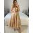 Ärmelloses langes Partykleid für Damen (SL) ITALIAN FASHION IMPBB22 IMHMS24173 -   beige -   S / M