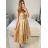 Ärmelloses langes Partykleid für Damen (SL) ITALIAN FASHION IMPBB22 IMHMS24173 -   beige -   S / M