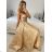Ärmelloses langes Partykleid für Damen (SL) ITALIAN FASHION IMPBB22 IMHMS24173 -   beige -   S / M