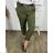 Damen-Stretchhose lang (S / M ONE SIZE) ITALIAN FASHION IMWB221597 2XL/3XL schwarz