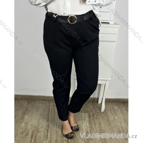Damen-Stretchhose lang (S / M ONE SIZE) ITALIAN FASHION IMWB221597 2XL/3XL schwarz