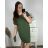Kleid mit Tasche, Kurzarm, Damen, Übergröße (2XL/3XL ONE SIZE) ITALIAN FASHION IM423064/DUR rot