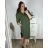 Übergroßes Damen-Hemdkleid mit 3/4-Ärmeln in Übergröße (L/XL/2XL Einheitsgröße) ITALIAN FASHION IM423111