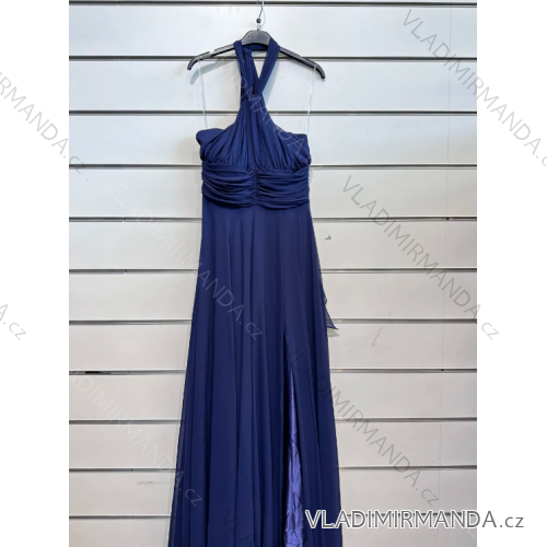 Trägerloses langes Partykleid für Damen (Einheitsgröße S/M) ITALIAN FASHION IMPSH2360055 dunkelblau S / M