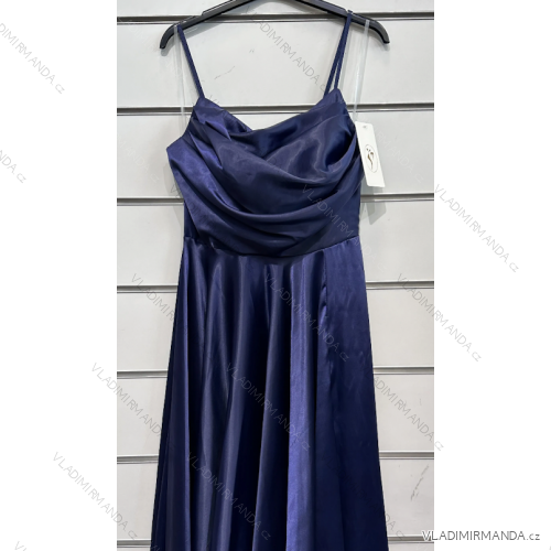 Trägerloses langes Partykleid für Damen (Einheitsgröße S/M) ITALIAN FASHION IMPSH2360055 dunkelblau S / M