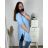 Langärmliges Hemd für Damen in großen Größen (XL/2XL ONE SIZE) ITALIAN FASHION IMC22808 XL/2XL blau