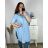 Langärmliges Hemd für Damen in großen Größen (XL/2XL ONE SIZE) ITALIAN FASHION IMC22808 XL/2XL blau