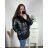 T-Shirt Kurzarm Damenmode (uni s / m) ITALIAN FASHION IM420201 -   schwarz -   3XL