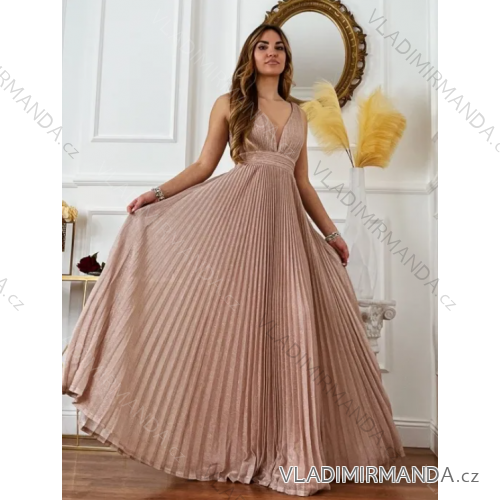 Trägerloses langes Partykleid für Damen (Einheitsgröße S/M) ITALIAN FASHION IMPSH2360055 pink S / M