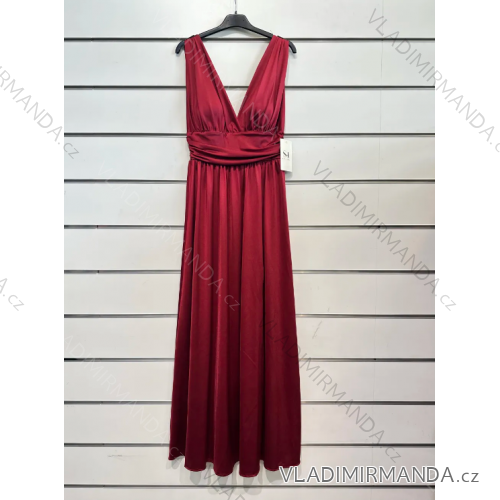 Trägerloses langes Partykleid für Damen (S/M ONE SIZE) ITALIAN FASHION IMPSH245192 rot S / M
