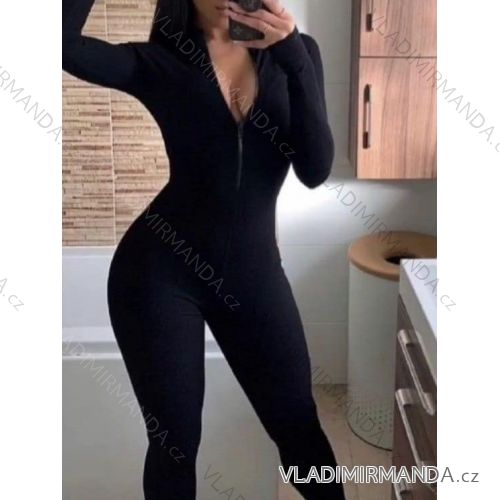 Langer eleganter Langarm-Overall für Damen (S/M ONE SIZE) ITALIAN FASHION IMWA23289