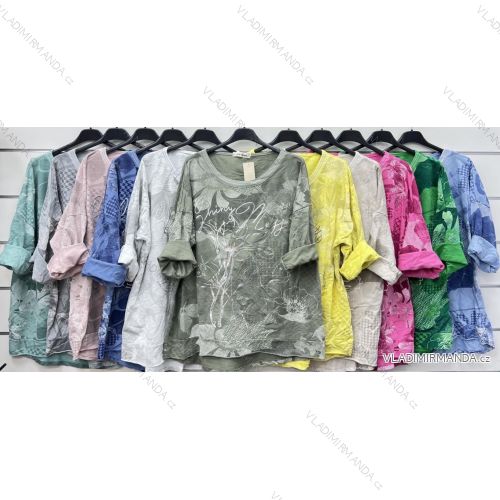 Damen T-Shirt Kurzarm (S / M / L ONE SIZE) ITALIAN FASHION IMWC222158