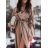 Damen Langarm Hoodie Kleid (S / M ONE SIZE) ITALIAN FASHION IMWA216095