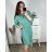 Langarm-Hemdkleid für Damen (Einheitsgröße S/M/L) ITALIAN FASHION IMC22658 XL/2XL modrá mintova