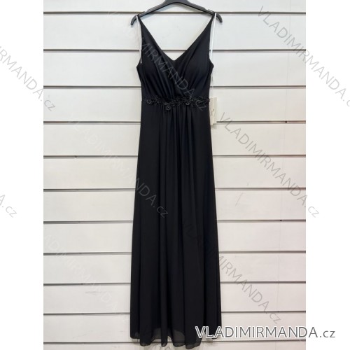 Šaty letní na ramínka dámské (S/M ONE SIZE) ITALSKÁ MÓDA IMPBB22B21841 schwarz S / M