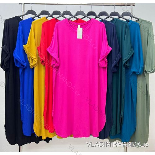 Shirt verlängert 3/4 Langarm Damen (L/XL/2XL ONE SIZE) ITALIAN FASHION IM423025
