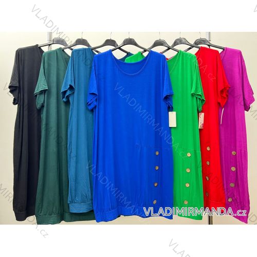 Shirt verlängert 3/4 Langarm Damen (L/XL/2XL ONE SIZE) ITALIAN FASHION IM423025