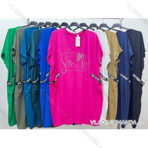 Shirt verlängert 3/4 Langarm Damen (L/XL/2XL ONE SIZE) ITALIAN FASHION IM423025