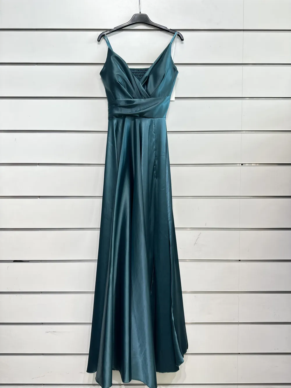 Trägerloses langes Partykleid für Damen (Einheitsgröße S/M) ITALIAN FASHION IMPSH2360055 modrá petrolejová S / M