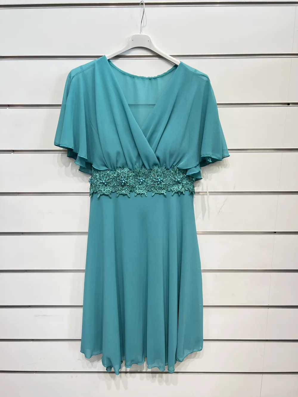 Šaty letní na ramínka dámské (S/M ONE SIZE) ITALSKÁ MÓDA IMPBB22B21841 grün S / M