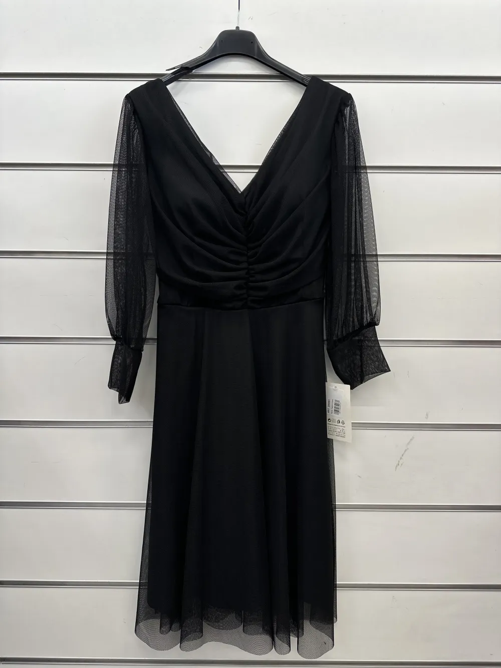 Langarm-Partykleid für Damen (S/M EINHEITSGRÖSSE) ITALIAN FASHION IMPSH235429 schwarz S / M