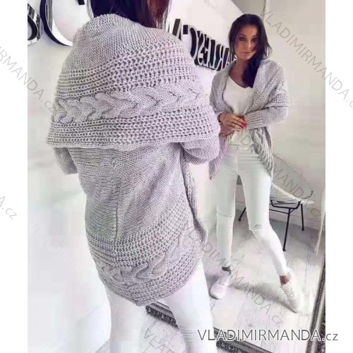 Strickjacke gestrickte Langarmfrauen (UNI S / M) ITALIAN FASHION IMD20425 -   grau -   M / L