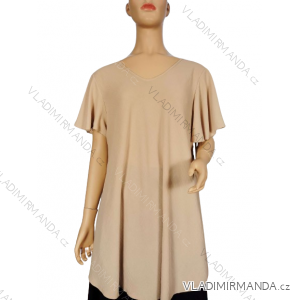 Tunika mit Anhänger Kurzarm Damen Übergröße (3XL/4XL ONE SIZE) ITALIAN FASHION IMC24183