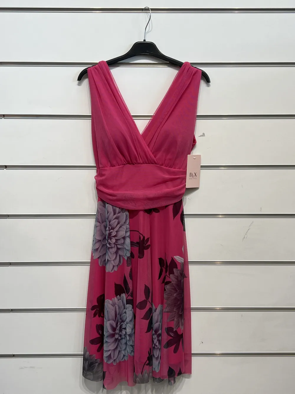 Trägerloses kurzes Partykleid für Damen (Einheitsgröße S/M) ITALIAN FASHION IMPSH23C662 dunkelrosa S / M