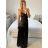 Langes Satin-Partykleid mit Trägern für Damen (Einheitsgröße S/M) ITALIAN FASHION IMM24M9156/DU -   rot -   S/M/L